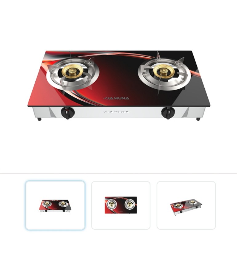 Jamuna Gas Stove JGS-GB02G Galaxy LPG/NG (Brass Burner)