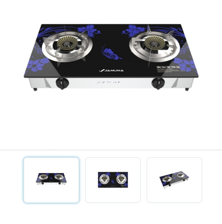 Jamuna Gas Stove JGS-D2 LG/NG Blue Flower